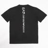 Emporio Armani EA7 Short Sleeve T-Shirt 7M000567 AF10375 (JP, Alphabet, 2XL, MC001-Black with White Logo) [Parallel Import]