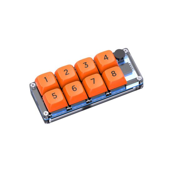 

Макропрограммируемая мини-клавиатура с RGB-подсветкой, 8 клавиш, горячая замена, игровая механическая клавиатура для одной руки, аксессуары для ПК «сделай сам» чистый