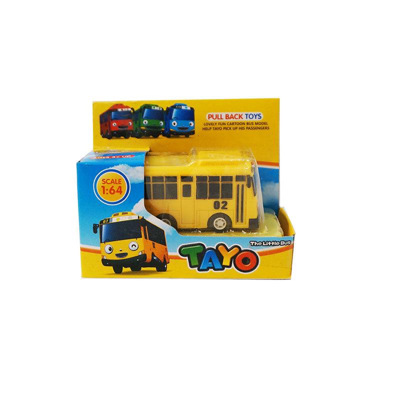 1/64 Cartoon TAYO Bus Kids Toys Mini Pull Back Car Korean Anime Model Bus Toy Play Vehicles Educational Toys for Children Boys Gifts