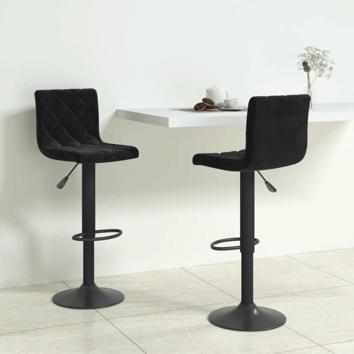 VidaXL Lot de 2 Tabourets de Bar, Chaise de Pub, Siège de Bistrot, Meuble de Salle à Manger Cuisine Salon Maison Intérieur, 333728