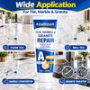 AB Stone Repair Resin Paste, Multi-surface Tile Marble Granite Crack Chip Repair Agent with Waterproof Durable Finish
