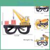 Fun And Colorful Construction Vehicle Themed Glasses For Kids Birthday Party Decorations