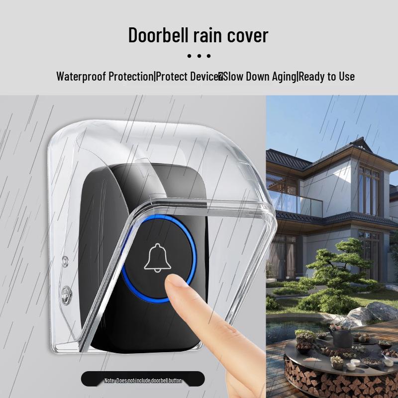 Transparent Waterproof Wireless Doorbell Rain Cover for Outdoor Use