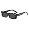 High Quality Printed letters small frame square sunglasses new retro sunglasses ladies Korean trend sunglasses fashion wear street shooting