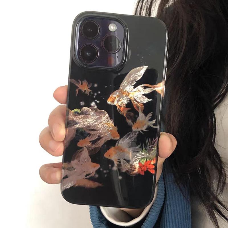 Luckly Koi Goldfish Girls Women Phone Case For Xiaomi Poco X7 Pro X7pro X3pro X5 M6 X6 X3 NFC M5s M6 C75 C61 Bumper Fundas Cover