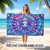 Fantasy Magic Theme Quick Dry Beach Towel Custom Name Text Print Large Sand Resistant Towel Beach Vacation