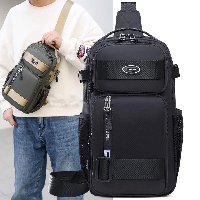 Men's Large Capacity Chest & Waist Bag: Trendy Shoulder Bag for Cycling, Hiking, Commuting