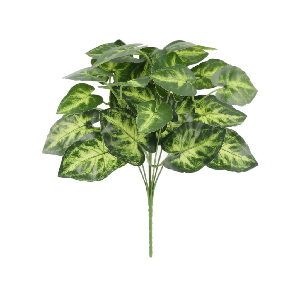 Pianta Artificiale da Esterno Resistente ai Raggi UV Stelo Foglia in Seta Sintetica Verde Decorativo Realistico per Casa Ufficio Giardino Esposizione