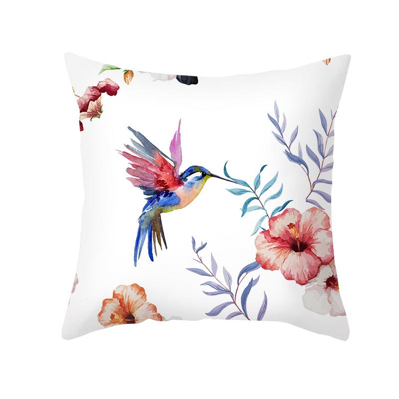 Home Decor Tropical Floral & Flamingo Throw Pillow Covers Pattern Cushion Cover Suitable For Sofa Bedroom Car Pillow Cover