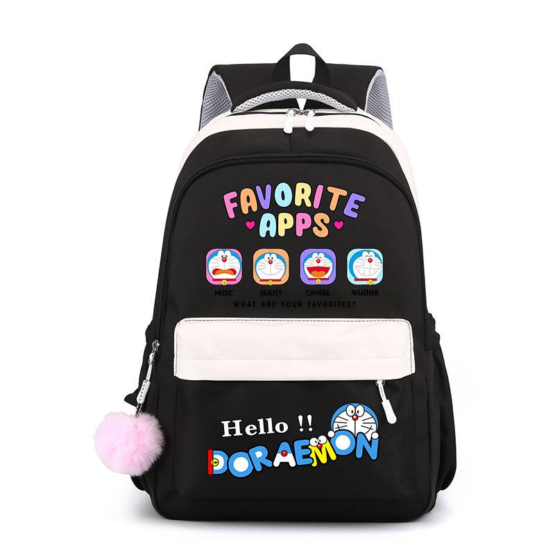 New Animation Peripheral Doraemon School Bag Backpack Cartoon Backpack Large Capacity Student School Bag Stationery