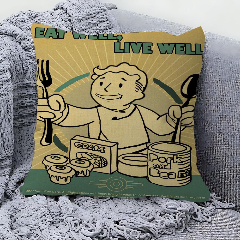 Fallout 3 4 Game Office Cushion Pillowcase Car Cushion Cover45X45CM Lumbar Pillowcase Sofa Pillowcover