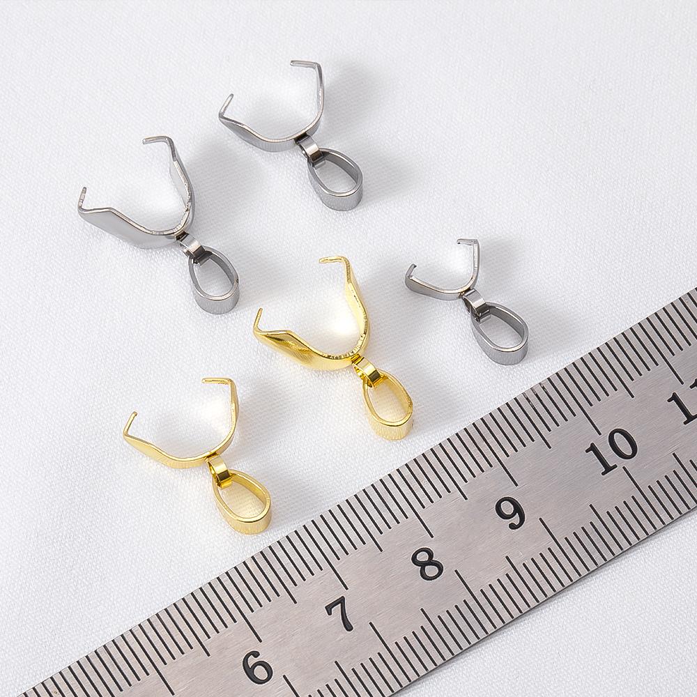 5 Stück 10 Stück Edelstahl-Anhänger-Klemmclip-Verschlusshaken für DIY-Halsketten-Schmuckherstellungsmaterial