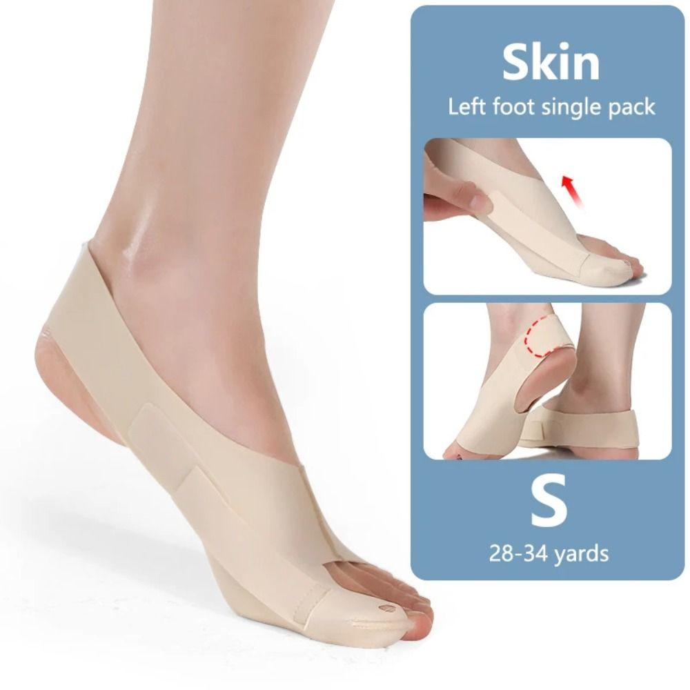 

Adjustable Toe Separator Elastic Bunion Corrector Thumb Adjuster Valgus Correction Straightener S-Beige Left Foot