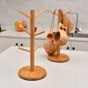 Suporte de Secagem Criativo para Copos de Madeira
