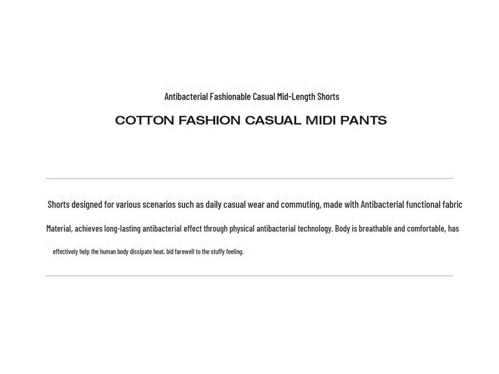 GIOVANNI VALENTINO Men's Antibacterial Breathable Straight-Leg Casual Shorts