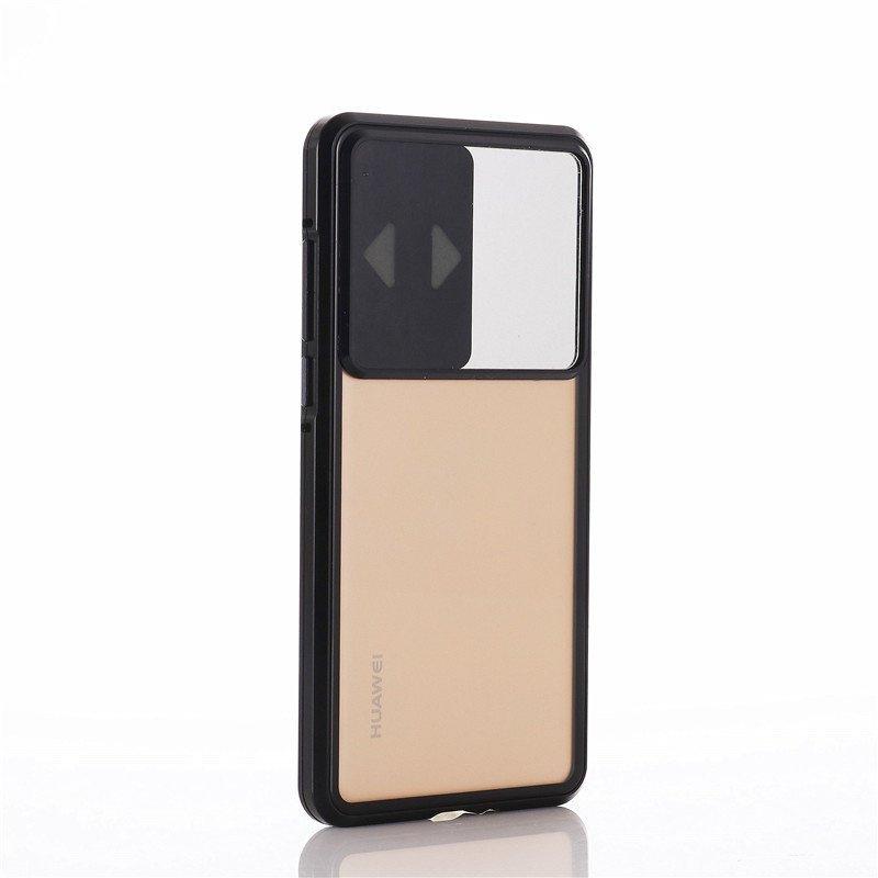 Wozinsky 360° Magnetic Cam Slider Case with Screen Glass & Camera Protection for Huawei P40 - Black