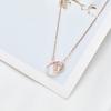 Mobius Love Double Ring Necklace Versatile Non-Fading Titanium Steel Collarbone Chain