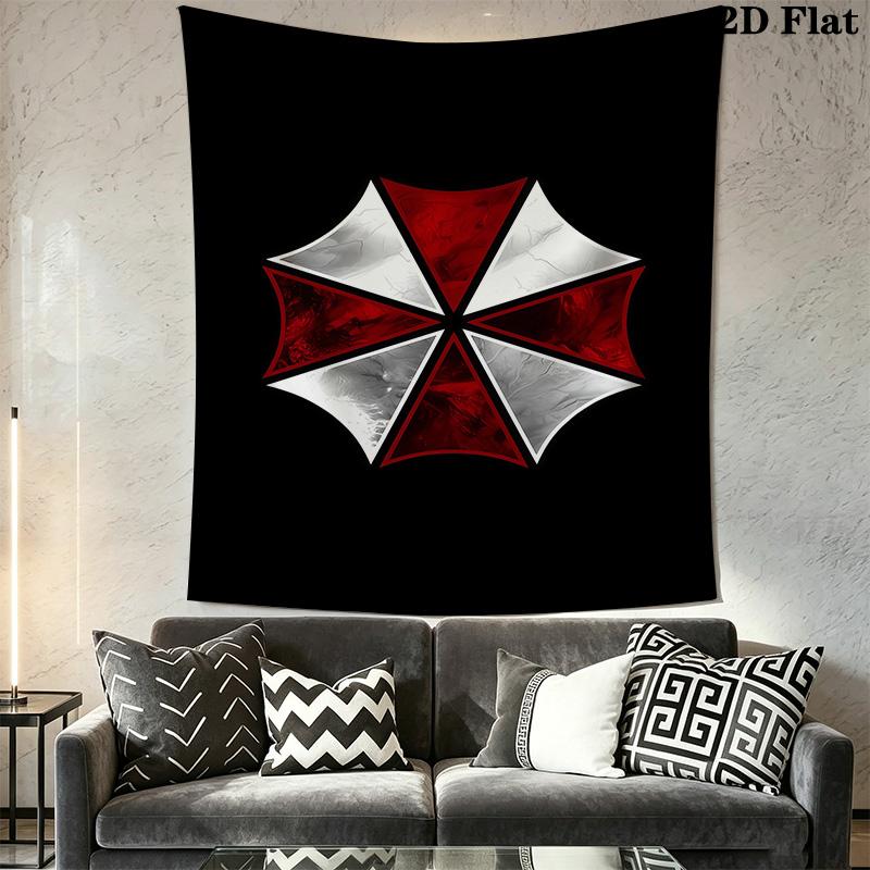 Resident Evil Umbrella Corporation Logo Tapestry Fashion Print Background Cloth Wall Covering Decoration Background Wall Hanging Cloth