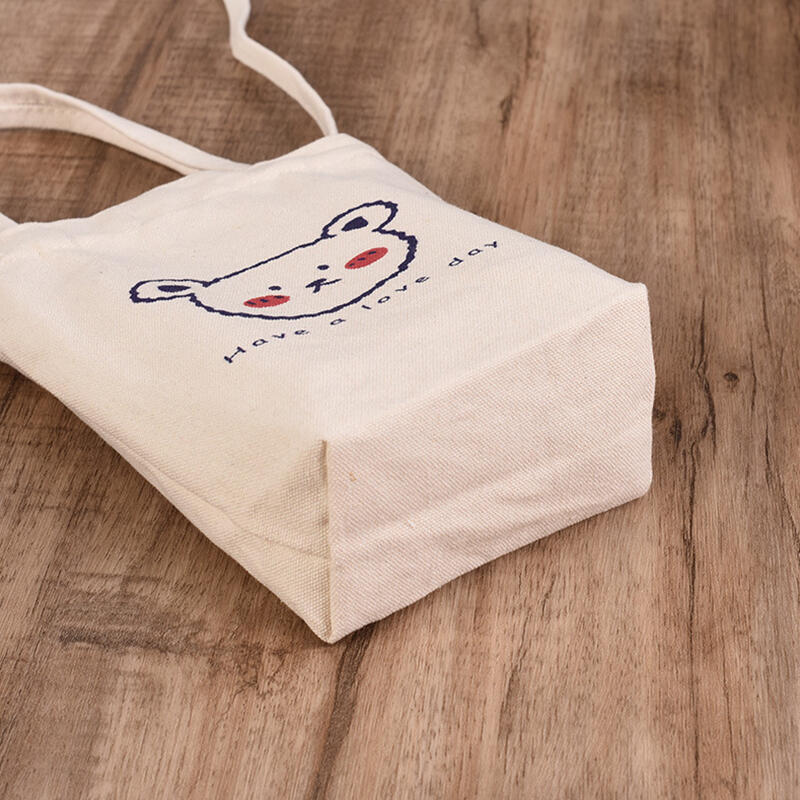 Tumbler Pouch Mini Canvas Teddy Bear Cloth Bag DD-12067