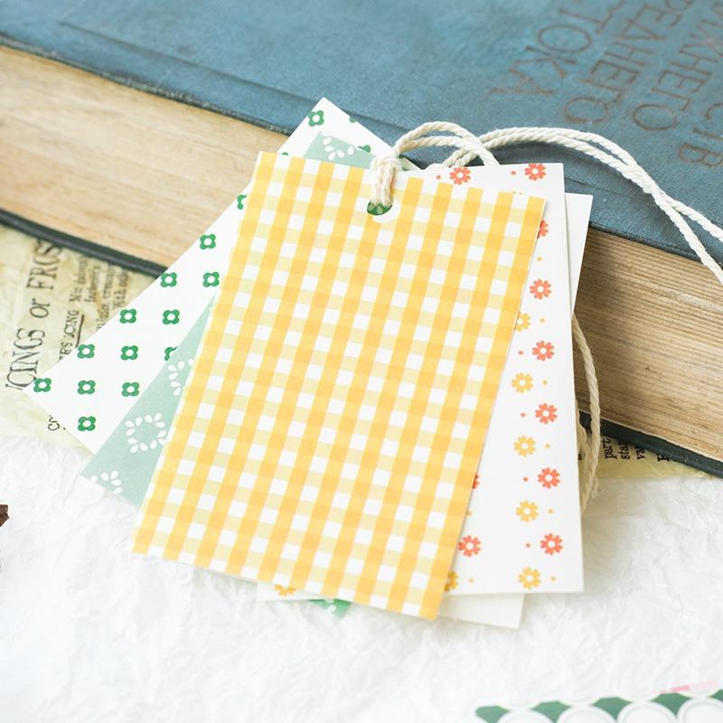 Small Fresh Plaid Pattern Decorative Material Paper For Journal Bookmark Label Decoration