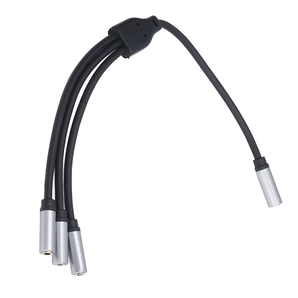 3.5mm Female to 3 X 3.5mm Adapter Cable Gold Plated HiFi Stereo AUX Splitter Cable for Computer