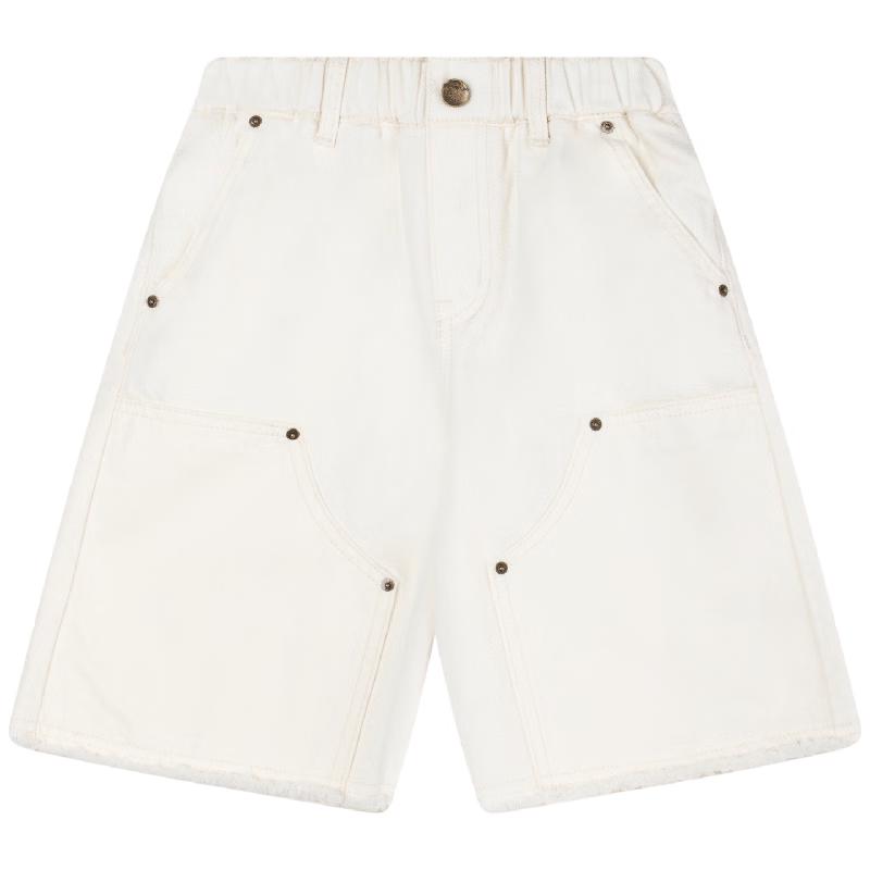 Mucmukn Boys Denim Rivet Frayed Hem Shorts 160