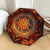 1pc Mandala Artwork Automatic Open/Close Umbrella, Folding Compact Umbrella with Lightweight Design for Women/Men yy251028242