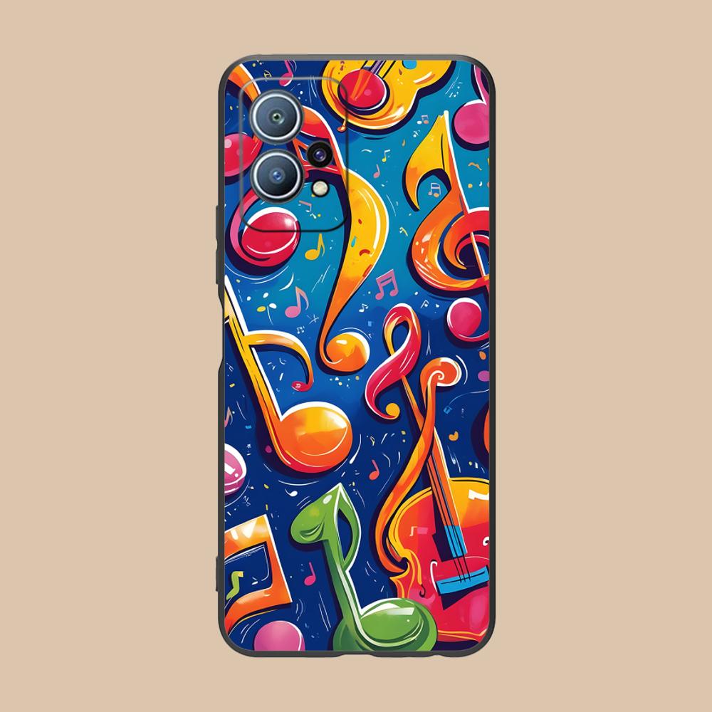 

Musical Note Staff Mobile Phone Case for Huawei P60 P50 P40 P30 P20 P10 P9 P8 Pro Lite Plus Colorful Printing Cover Cover Luxury Huawei P60