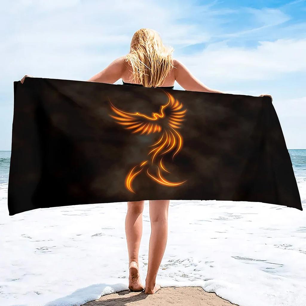 Phoenix Beach Towel Microfiber Quick Dry Sand Free Towel Travel Beach Towels Lightweight Beach Towel Pool Swimming Gym Travel