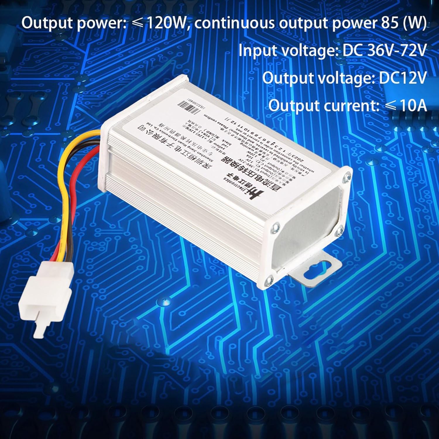 Oumefar DC 36V-72V в 12V Конвертер для Электромобиля 10A 120W Высокочастотный Преобразователь Напряжения Инвертор для Электросамоката Светодиодов