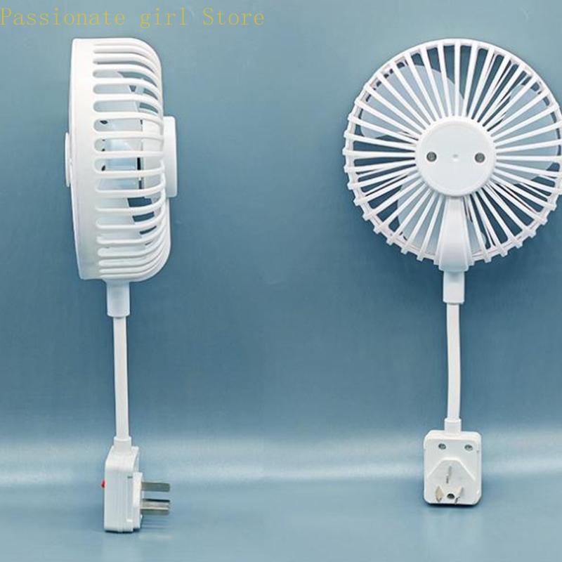 87HA Space Saving 5W Rotatable Socket Fan 360 Degree Adjustable Ventilation System Suitable for Bedroom Kitchen Room