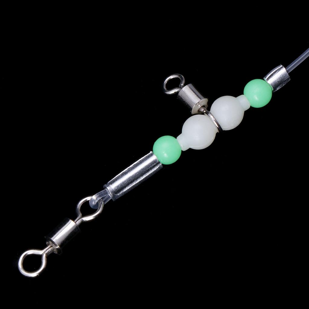 1 Group Fishing Tackle Line Swivels Night Luminous Beads Pins Rolling Connector