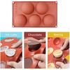 5 Cavity Extra Large Semi-sphere Silicone Mold, 3 Pack Mold for Making Chocolate, Cake, Jelly, Cupola Mousse