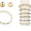 DIY Pearl Spacer Beads Set Personalized Beaded Bracelets Making Accessories for Children Girls