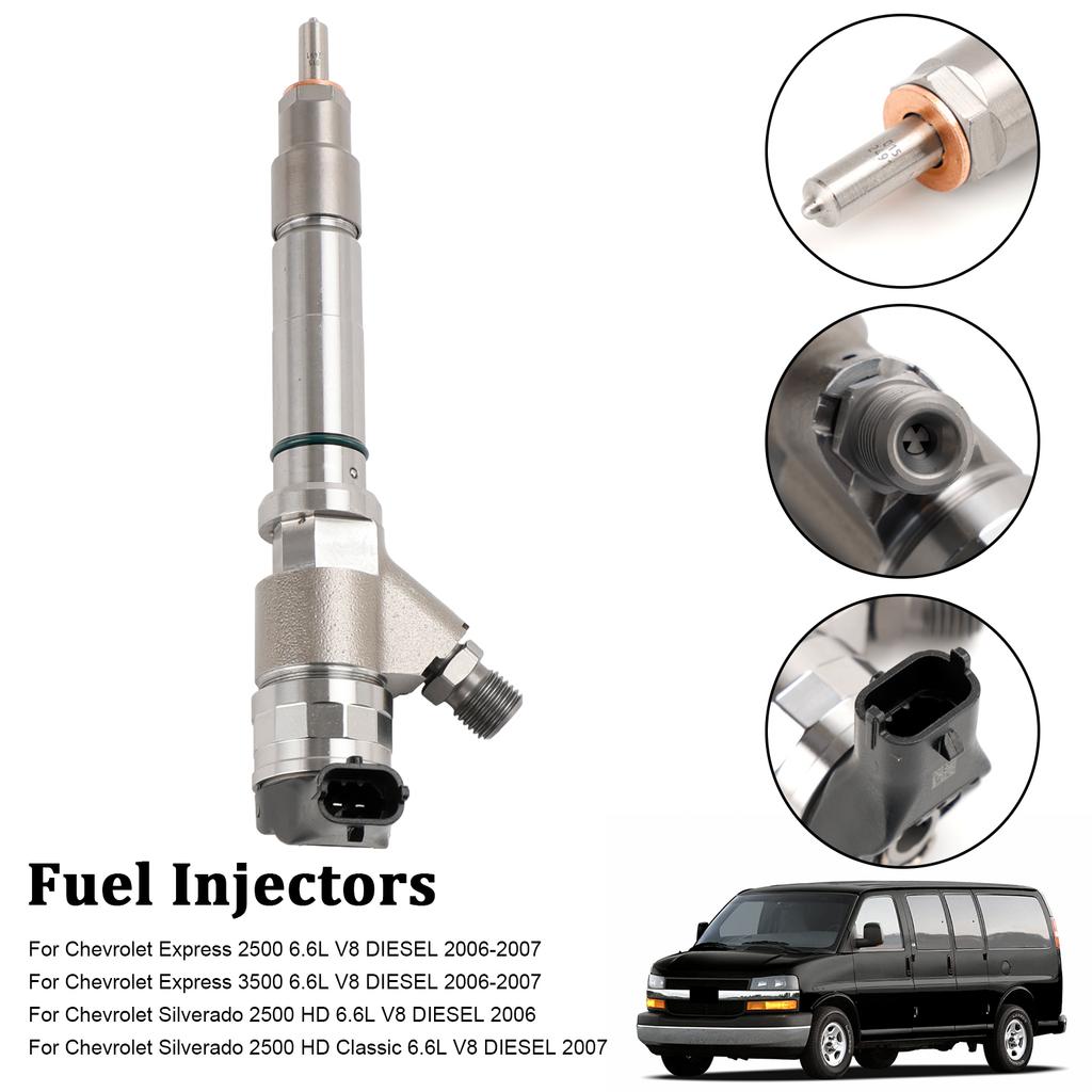 1PCS Fuel Injector 0445120042 Fit Chevy Fit GMC Duramax Hummer 6.6L 2006-2007