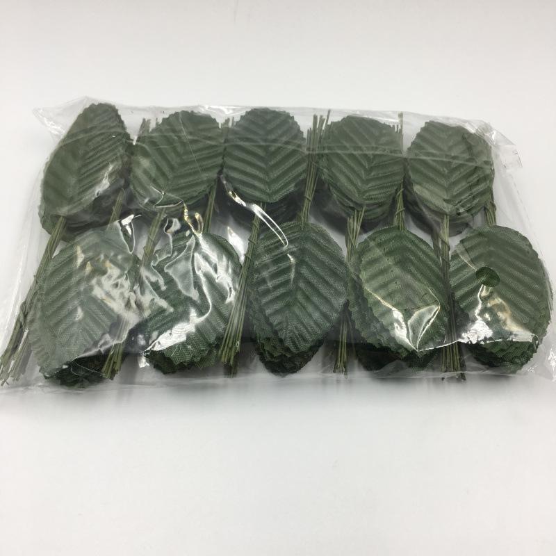 Handmade Silk Rose and Fake Leaves for Wreaths and Headwear - 200 Pieces