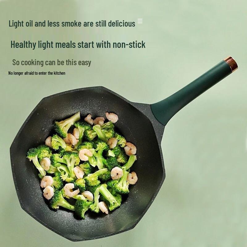 SEMREO Octagonal Diamond Non-Stick Wok