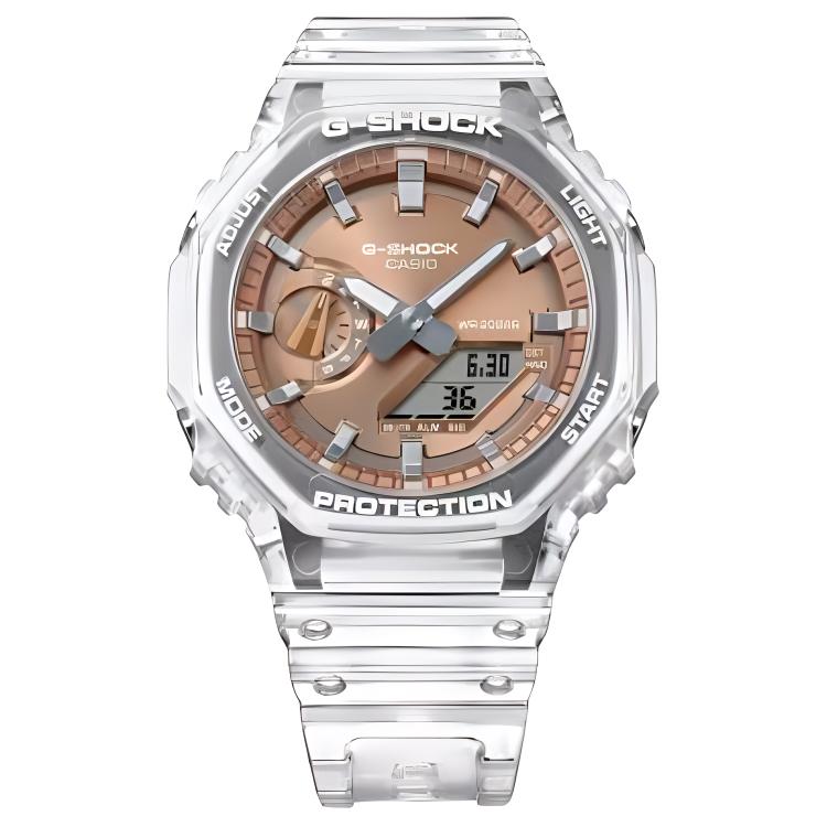 CASIO 2100 Quartz Movement Resin Strap Watch Men s Watches Coffee Watch Dial GA-2100BM-7A5 Coffee Watch Dial
