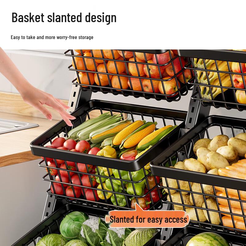 Floor-Standing Multi-Layer Fruit & Vegetable Rack