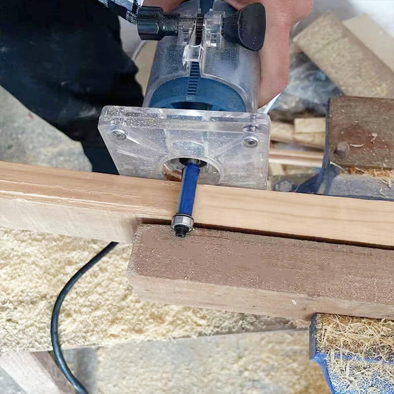 1/4 Shank Biaxial Trimming Tool Woodworking Milling Knife Double Edge Trimming Machine Cutting Head Electric Wood Milling Tool