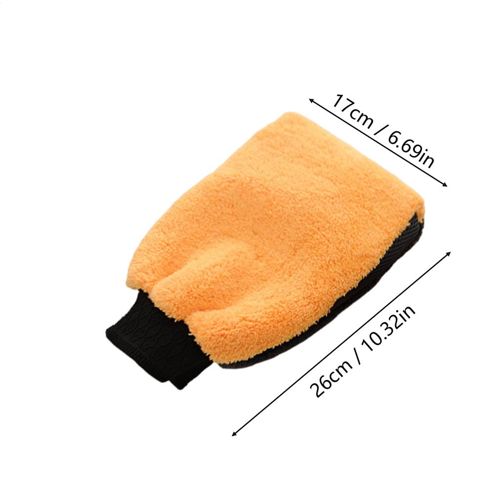 Car Wash Mitt Scratch Car Gloves Reusable Double-Sided Wash Mitt Strong Water Absorption Auto Detailing Car Cleaning Supplies