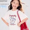 Girls' Stylish White Short-Sleeve T-Shirt for Teens and Big Kids - Lightweight Summer Top.
