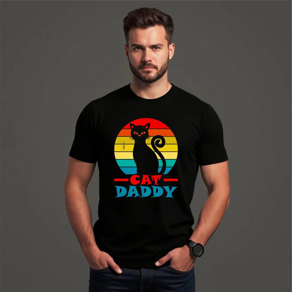 The Cat Daddy Funny T-Shirt, Father's Day Gift Best Cat Dad Granddad Top
