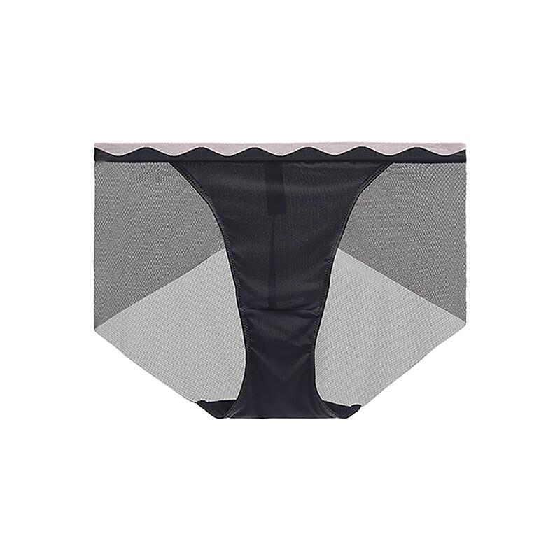 Anlifang Women's Spliced Mesh Low-Waist Briefs
