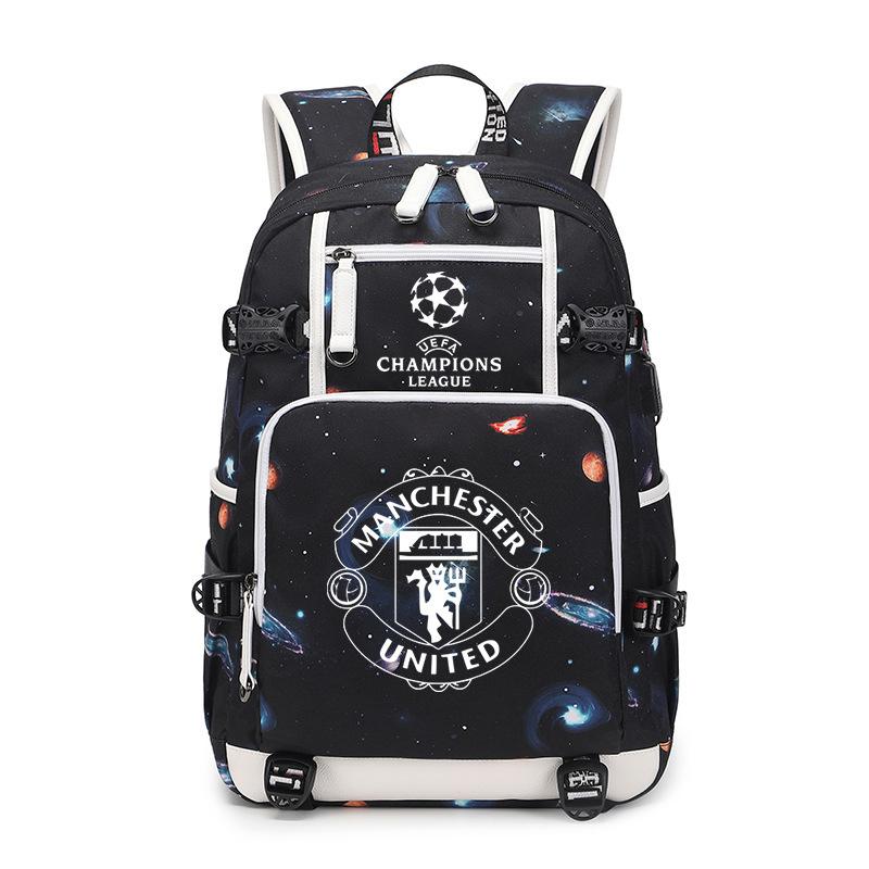 College Style Campus Leisure School Bag Printed Football Burden Reduction Ridge Protection Large Capacity Student Light Backpack