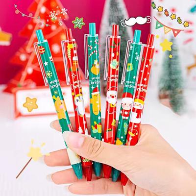 Yousheng 6 Peças Canetas Gel de Natal Vários Padrões Festivos Canetas de Natal Tipo Push Material de Papelaria Lembrancinhas de Festa de Natal