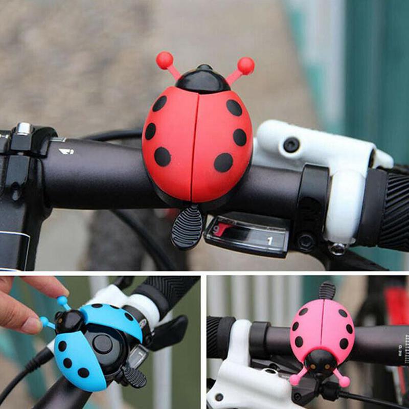 1Pc Bicycle Ladybug Bell Cartoon Cycling Bell Lovely Kids Bike Ride Alarm Horn