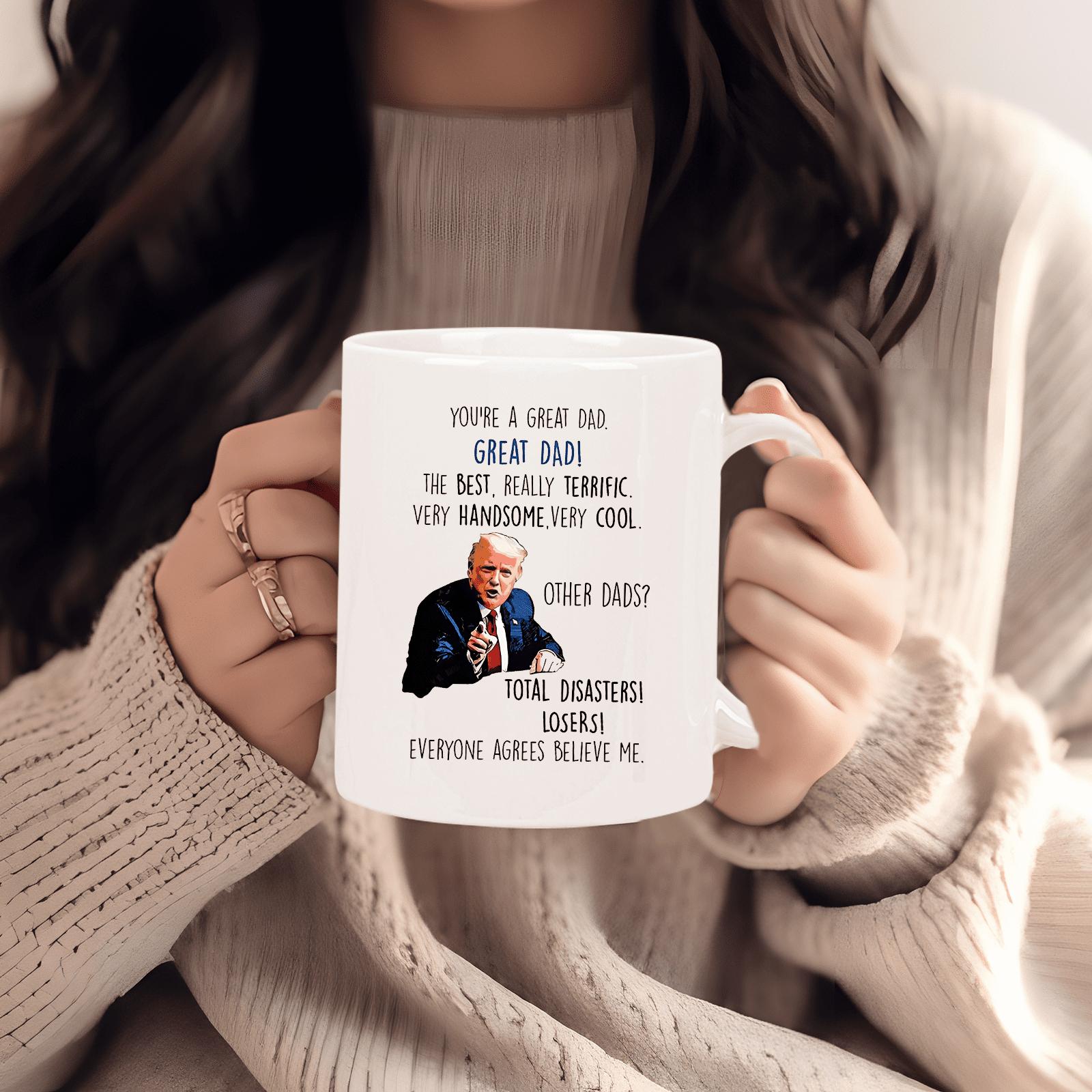 [Humorous Ceramic Coffee Mug] 1pc Humorous Ceramic Coffee Mug - 11oz, Durable & Easy to Clean, Ideal for Daily Use, Great Dad No