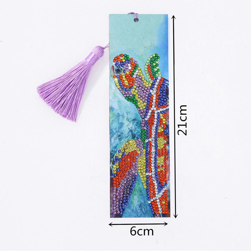 DIY Special-shaped Diamond Book Marker with Tassel Diamond Embroidery Craft Book Decor