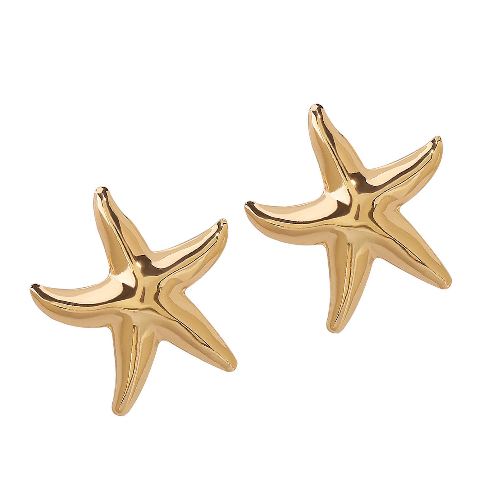 

Stylish Alloy Starfish Stud Earrings Lightweight Design Marine themed Ear Accessories For Women Perfect Gift Idea золотой